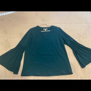 Michael Kors Blouse. Teal with flowy sleeves.